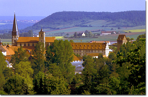 Panoramablick auf Münnerstadt und Landschaft